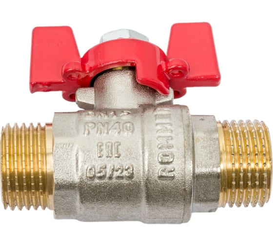 Кран шар. ROMMER 1/2" НР-НР (бабочка)