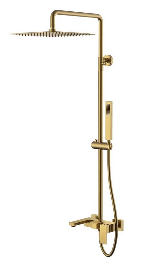 Душевая система BOHEME Qubic 478-BR с тропическим душем, бронза