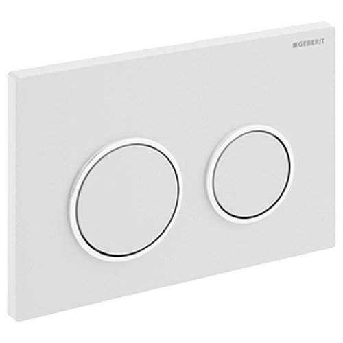 Клавиша для инсталляции Geberit Omega20, белый/хром глянцевый