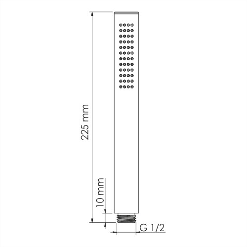 Лейка для душа WASSERKRAFT A217 (латунная), 1 режим, черный матовый