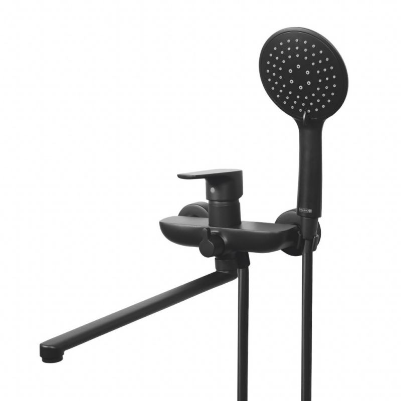 Смеситель для ванны GROSS AQUA Evo Matt Black 7121297MB-35F, черный матовый
