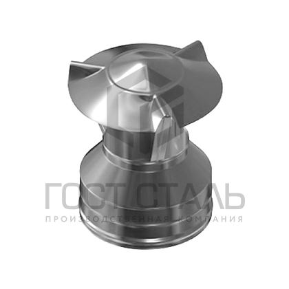 Оголовок ф115/200 мм, нерж/нерж 0,5/0,5 мм AISI 430 Гост сталь