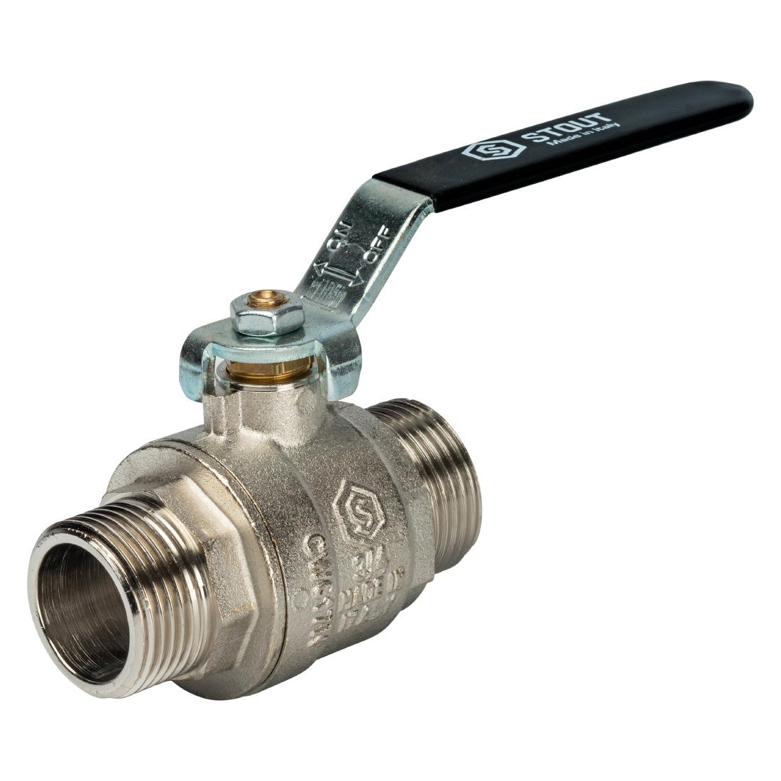 Кран шар. STOUT 3/4" НР-НР (ручка)