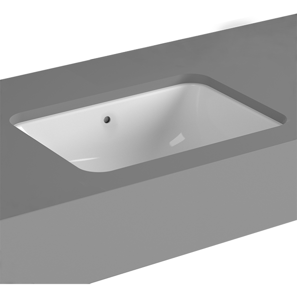 Раковина VITRA S20 (С20) 500х370, прямоугольная, без перелива, встраиваемая снизу СЦ