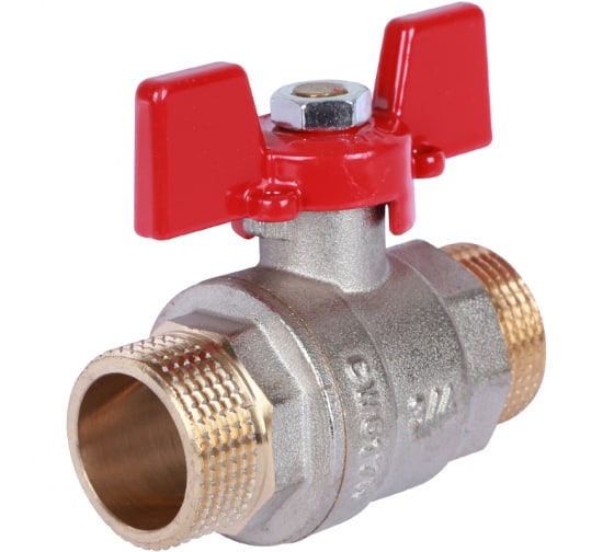 Кран шар. ROMMER 3/4" НР-НР (бабочка/ручка)
