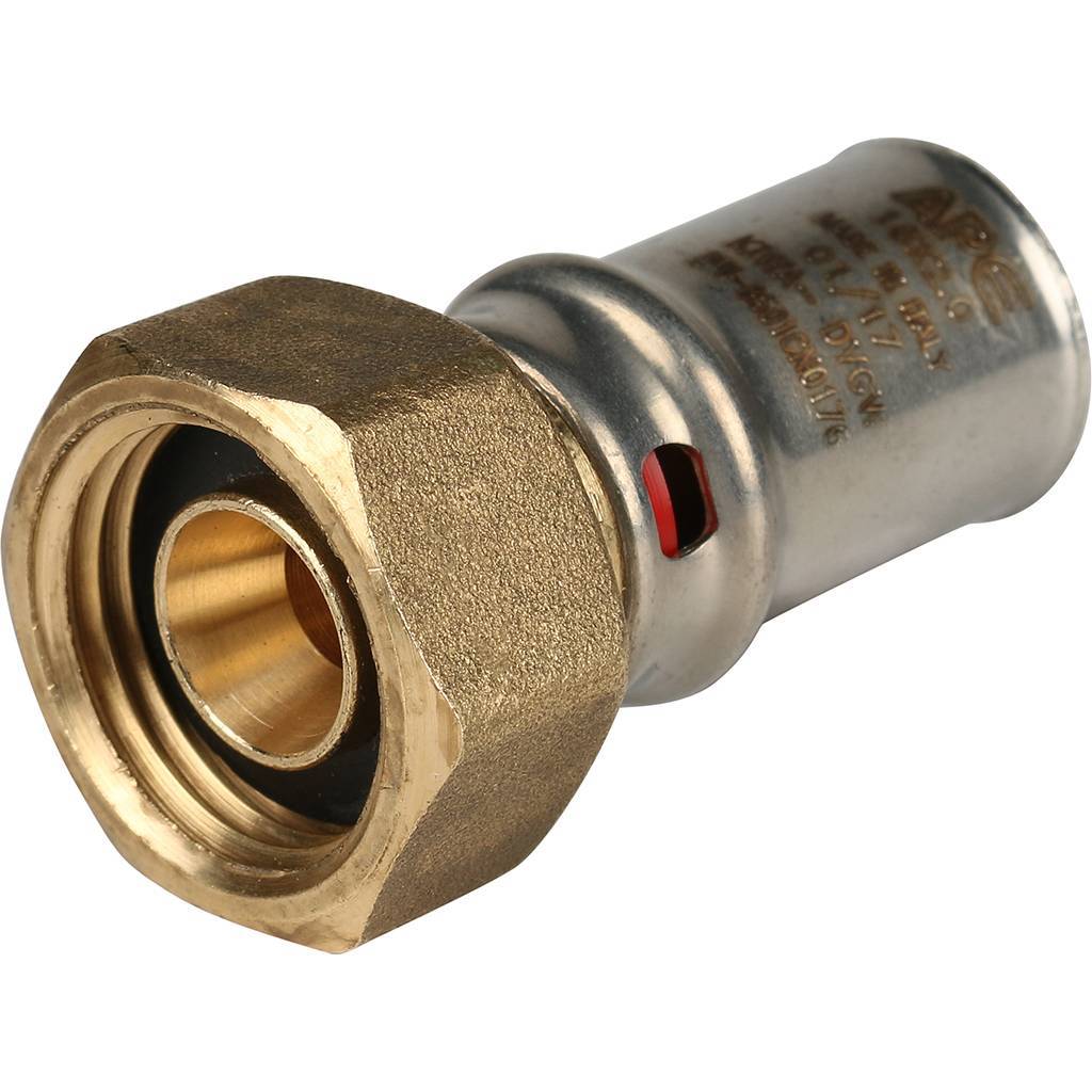Муфта с накидной гайкой STOUT 1/2"х16 для металлопластиковых труб прессовой
