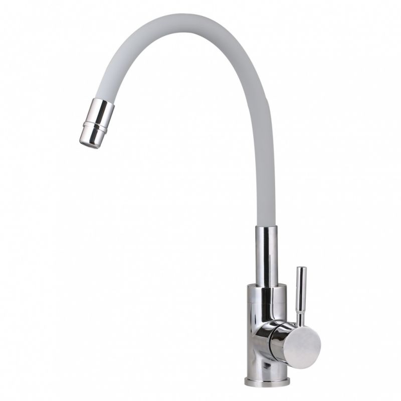 Смеситель для кухни GROSS AQUA ColorFlex 3241508G с гибким изливом, серый