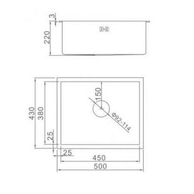Мойка врезная AFLORN AF95043F, прямоугольная, графит 