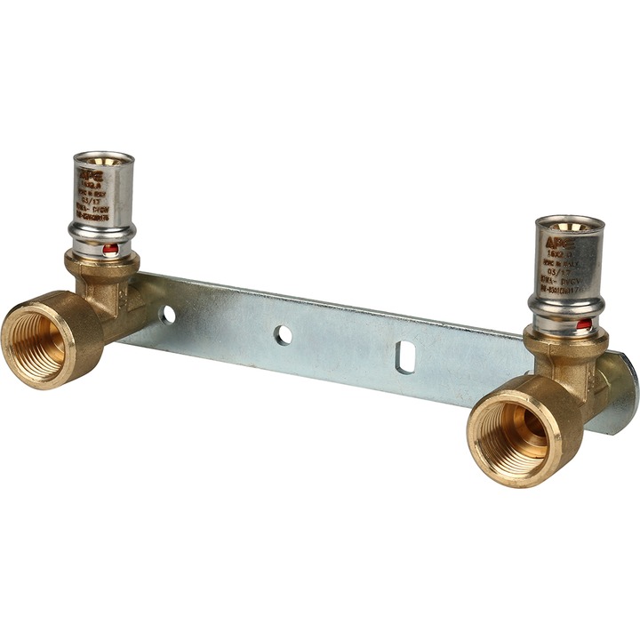 Водорозетка двойная пресс 16*1/2 вр.р Stout