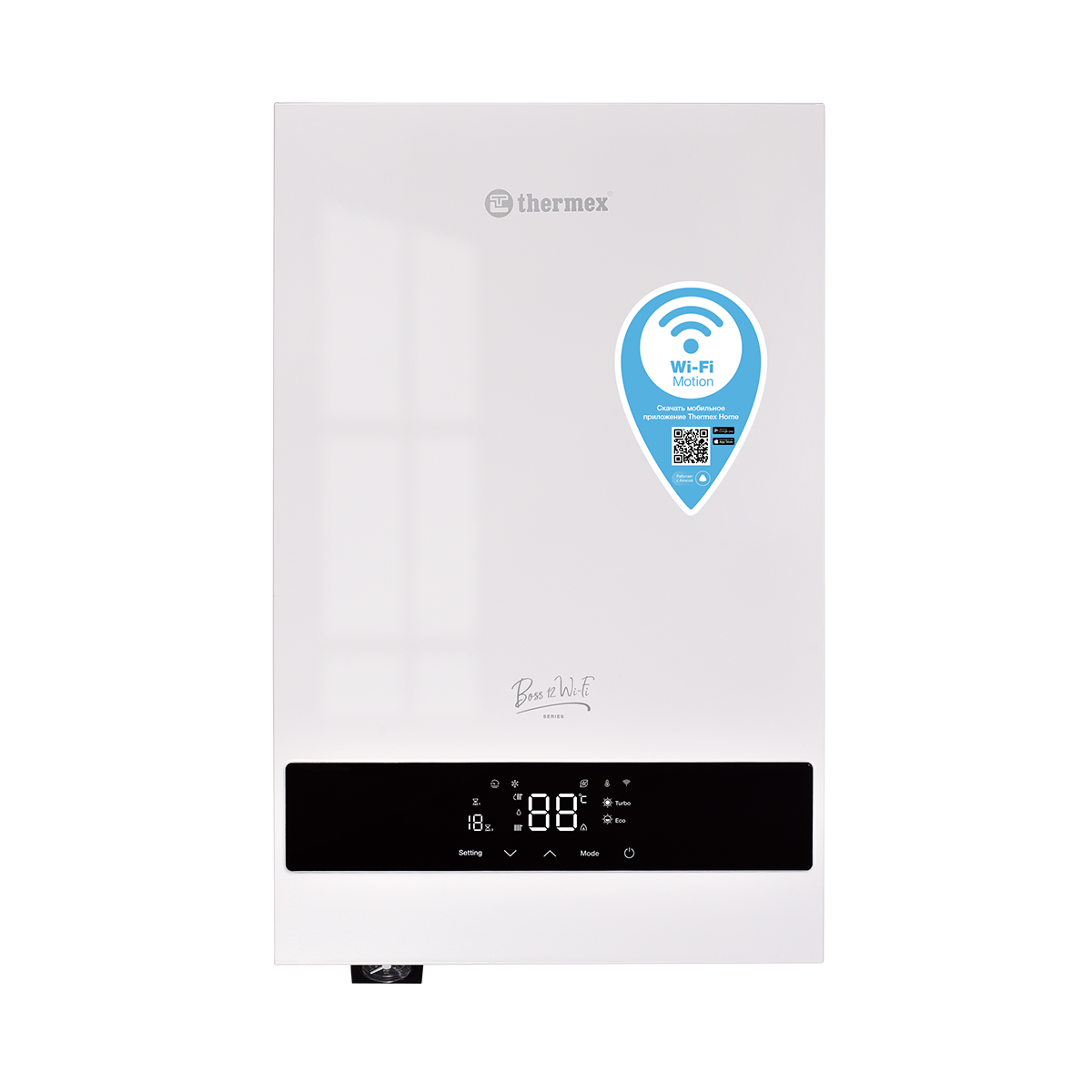 Электрический настенный котел THERMEX Boss 12 Wi-Fi (White)