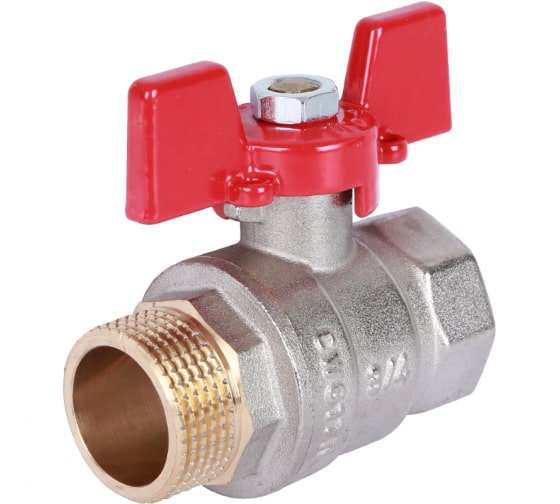 Кран шар. ROMMER 3/4" ВР-НР (бабочка)
