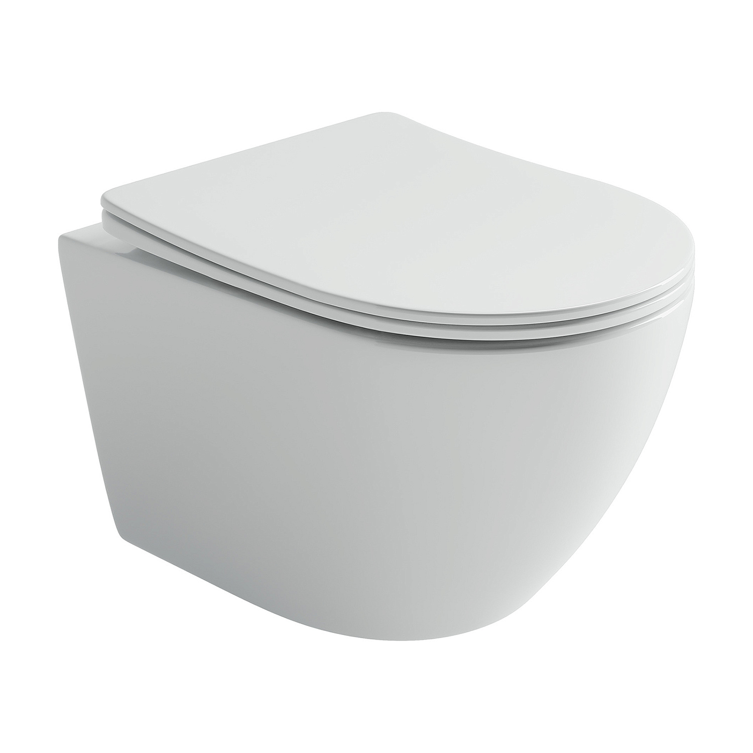 Унитаз подвесной CERAMICA NOVA Uno (Уно), 36х49, безободковый, торнадо, с сиденьем микролифт