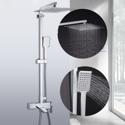 Душевая система GAPPO G2418 с тропическим душем, с изливом, хром глянцевый