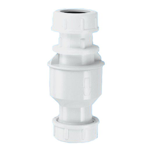 Обратный клапан McAlpine D=19-23мм, белый. CONVALVE