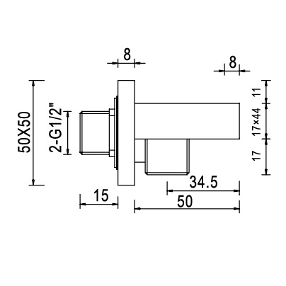 Соединение для шланга RGW Shower Panels SP-181 с держателем для душа