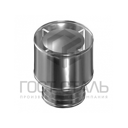 Оголовок с дефлектором (диаметр 115/200 мм.) нерж 0,5 мм AISI 430 Гост сталь