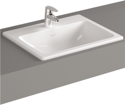Раковина VITRA S20 (С20), 550х450, прямоугольная, с переливом, встраиваемая сверху