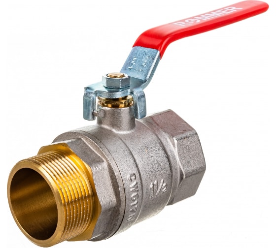 Кран шар. ROMMER 11/2" ВР-НР (ручка)