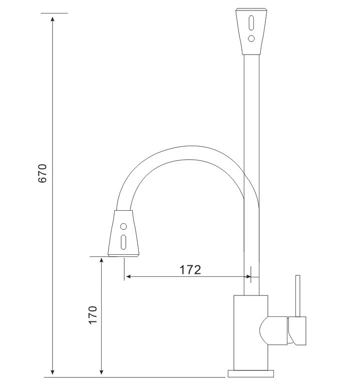 Смеситель для кухни с гибк. излив Neosteel 3241609SSB