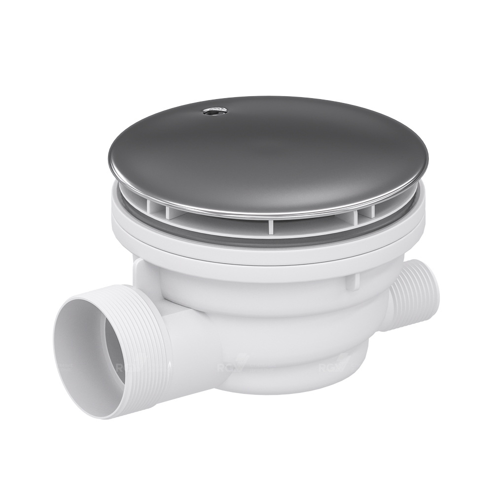 Сифон для душевого поддона RGW Velplex QYD-01 D90-G1 1/2"х40, хром глянцевый
