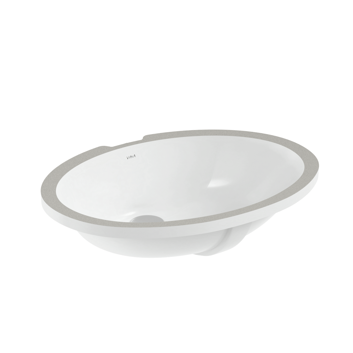 Раковина VITRA Arkitekt (Аркитект) 585х450, овальная, с переливом, встраиваемая снизу