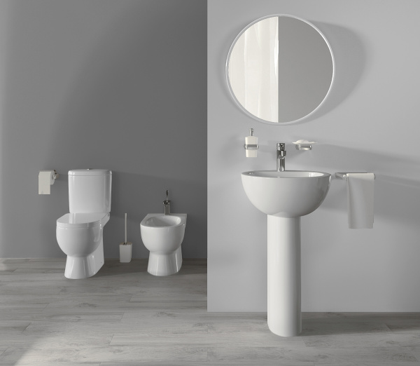 Биде напольное SANITA LUXE Art, 36х60, отверстие для смесителя по центру