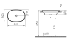 Раковина VITRA Frame (Фрейм) 560х390, овальная, без перелива, встраиваемая сверху