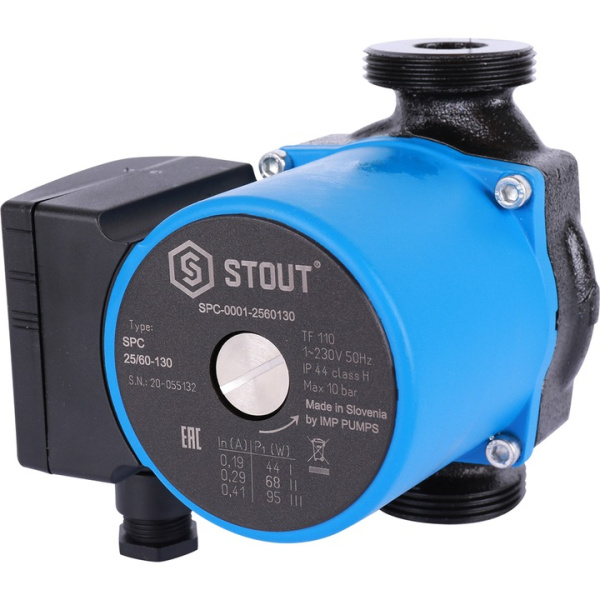 Насос циркуляционный 25/60-130 мм STOUT