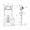 Инсталляция для унитаза TECEspring S401111, клавиша хром глянцевый