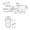 Унитаз подвесной GROHE Essence 3957100H, 36х54, безободковый, без сиденья