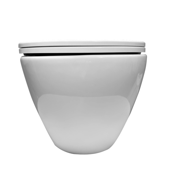 Унитаз подвесной CALYPSO CS74UQ-OK, 36,5х53,5, безободковый, торнадо, с сиденьем микролифт