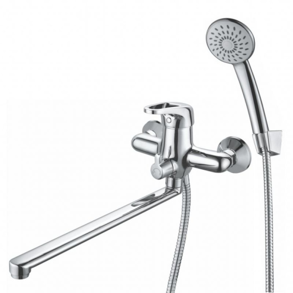 Смеситель для ванны GROSS AQUA Optima, длинный излив, 7518511C-35F