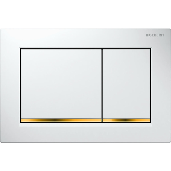 Клавиша для инсталляции Geberit Omega30, белый/золото