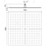 Верхний душ RGW Shower Panels SP-82B-50, квадратный, черный матовый, 500х500
