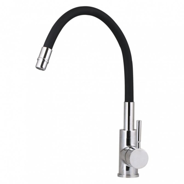 Смеситель для кухни GROSS AQUA ColorFlex 3241508В с гибким изливом, черный