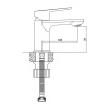 Смеситель для раковины GROSS AQUA Dyno 6248285C 
