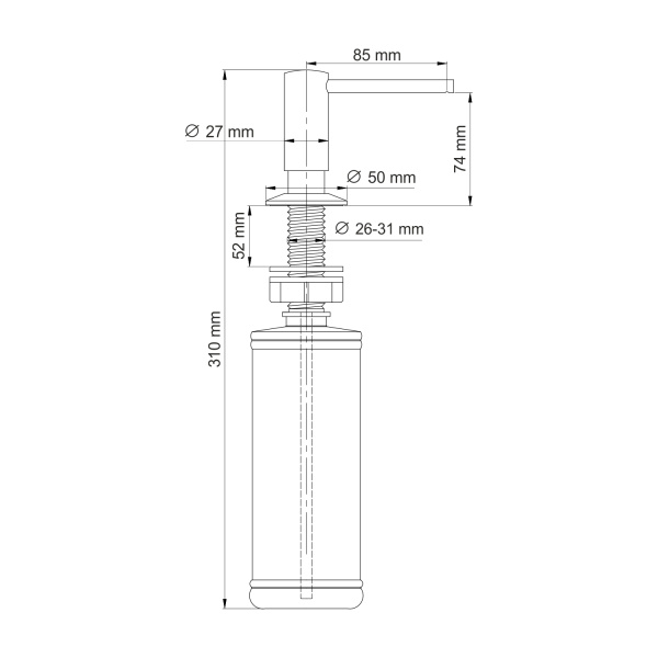 Дозатор жидкого мыла WASSERKRAFT K-75993, золотой матовый