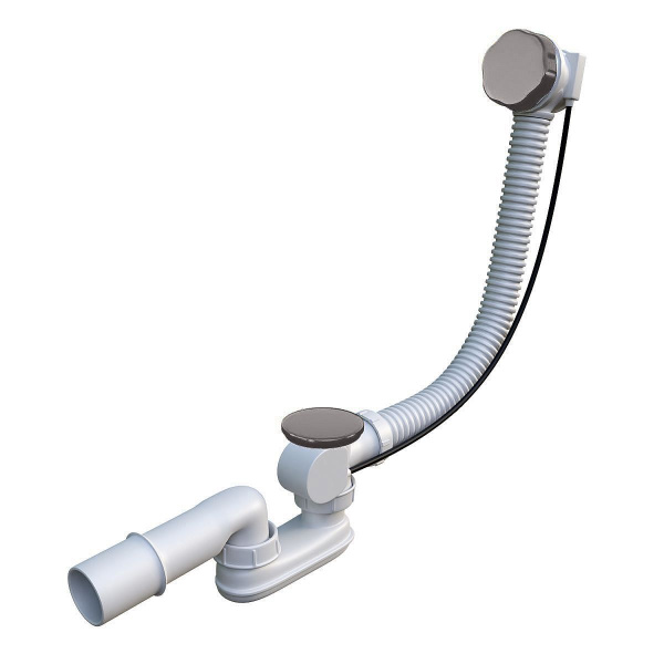 Сифон для ванны TONI ARTI TA-BS-80NB, G1 1/2"х40/50, никель