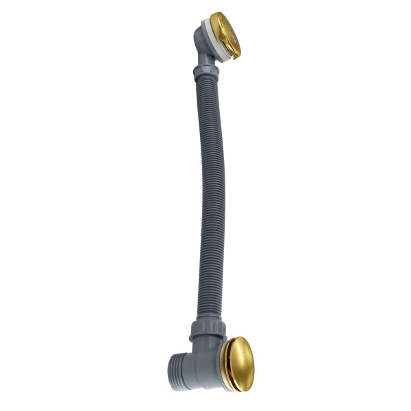 Сифон для ванны WASSERKRAFT A203-65, Click/Clack G1 1/2", золотой матовый