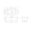 Акриловая ванна BELBAGNO BB306-1785, 1785x840x580