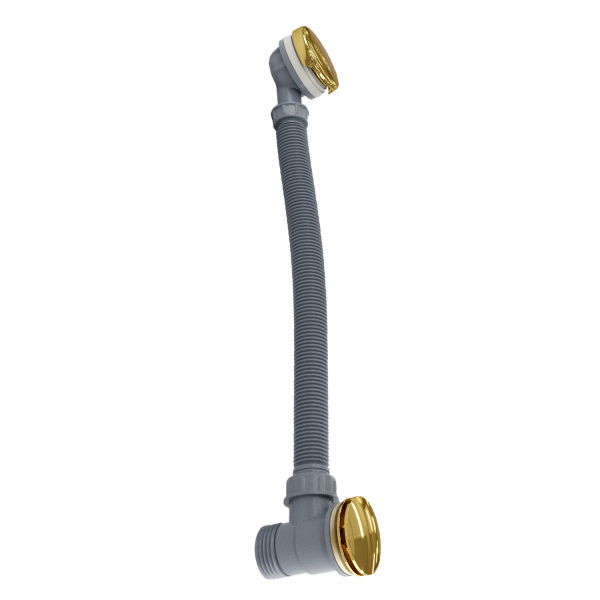 Сифон для ванны WASSERKRAFT A206-65, Click/Clack G1 1/2", золотой глянцевый