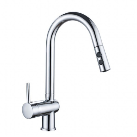 Смеситель для кухни GROSS AQUA Extra 3140609C с выдвижным изливом, хром глянцевый