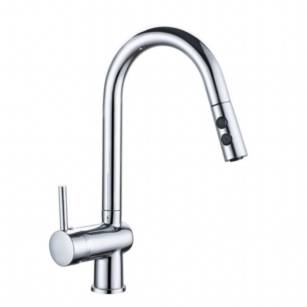 Смеситель для кухни GROSS AQUA Extra 3140609C с выдвижным изливом, хром глянцевый
