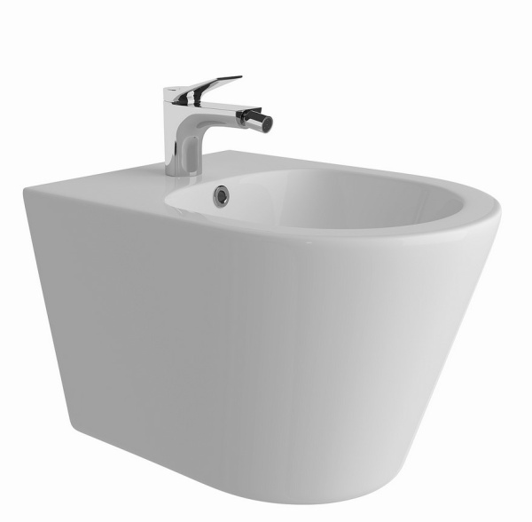 Биде подвесное CERAMICA NOVA Forma (Форма), 37х48, отверстие для смесителя по центру