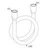 Шланг для душа KLUDI Suparaflex 6107139-00, 1250мм, черный матовый