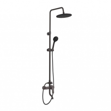 Душевая система GROSS AQUA cо смесителем Flat Matt Black GA9008SMD02МB