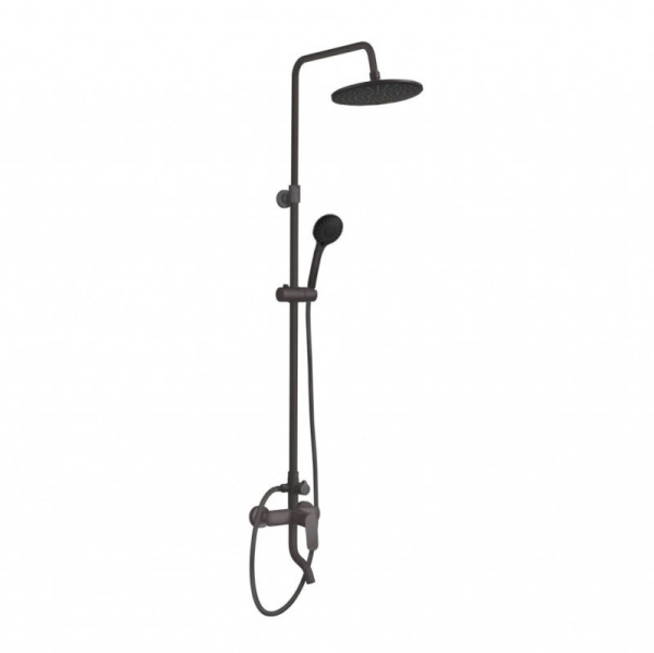 Душевая система GROSS AQUA cо смесителем Flat Matt Black GA9008SMD02МB