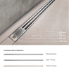 Трап BERGES Super Slim 80 с решеткой, хром матовый