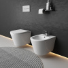 Биде подвесное CERAMICA NOVA Forma (Форма), 37х48, отверстие для смесителя по центру