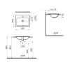 Раковина VITRA S20 (С20), 550х450, прямоугольная, с переливом, встраиваемая сверху